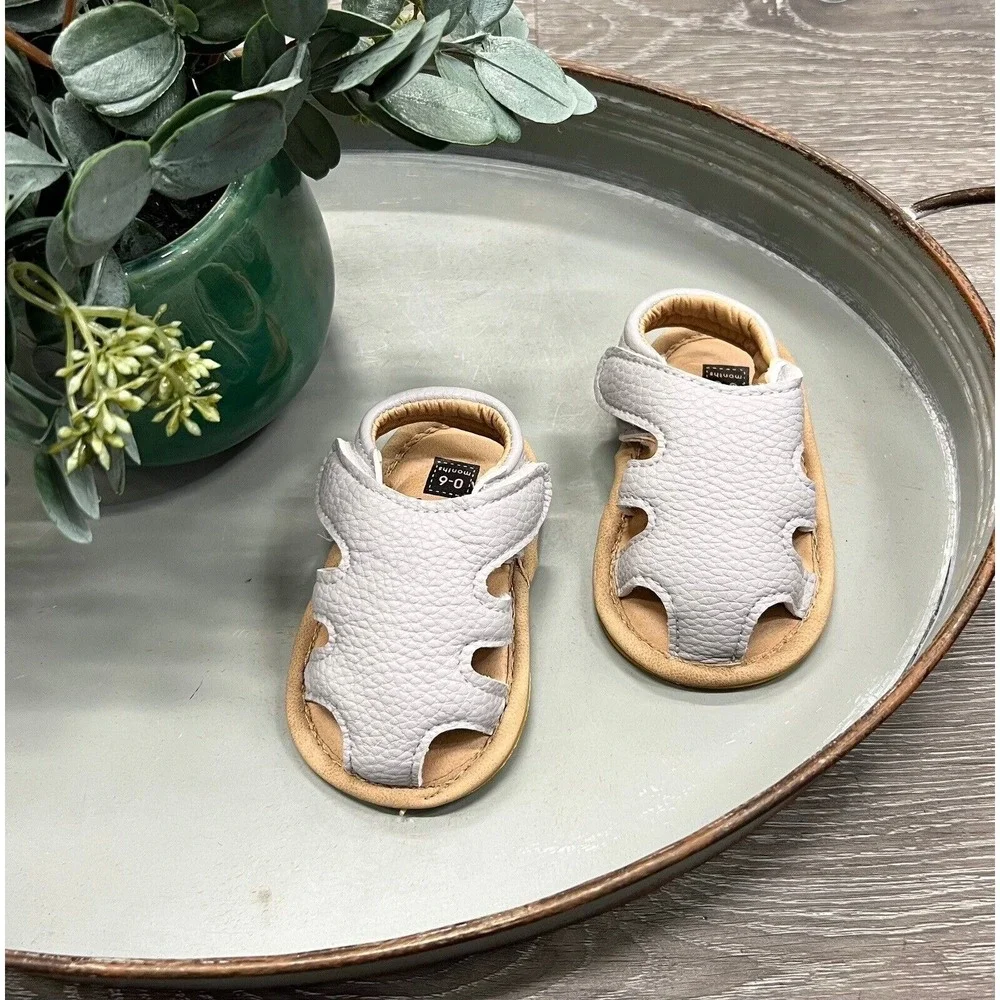 City Sole Boutique Grey‎ Baby Sandals Size 0-6 Month NEW